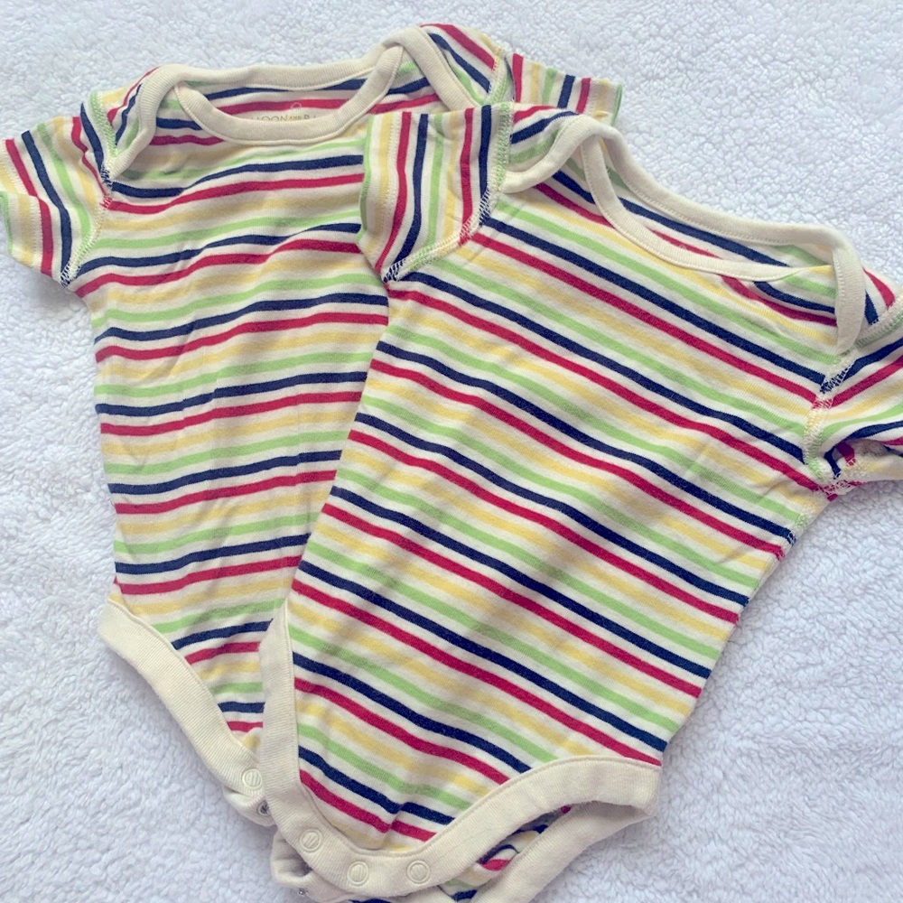 Two Striped Bodysuits